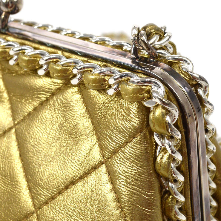 CHANEL 1994-1996 Gold Lambskin SHW Kisslock Shoulder Bag – AMORE