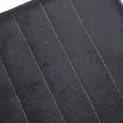 Chanel 1994-1996 Black Velvet Jumbo Vertical Stitch Classic Flap