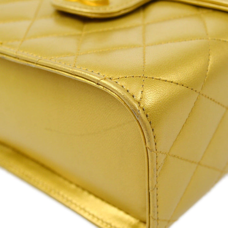 CHANEL 1991-1994 Gold Lambskin Vanity Shoulder Bag – AMORE Vintage Tokyo