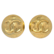 CHANEL Button Earrings Gold 95C