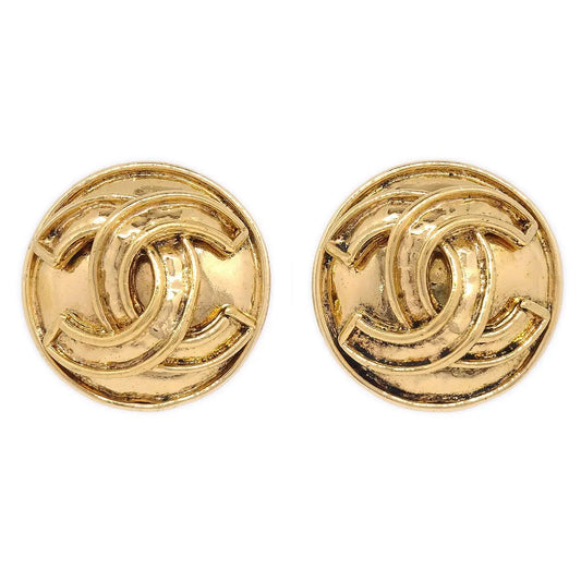 CHANEL 1994 Round CC Earrings small