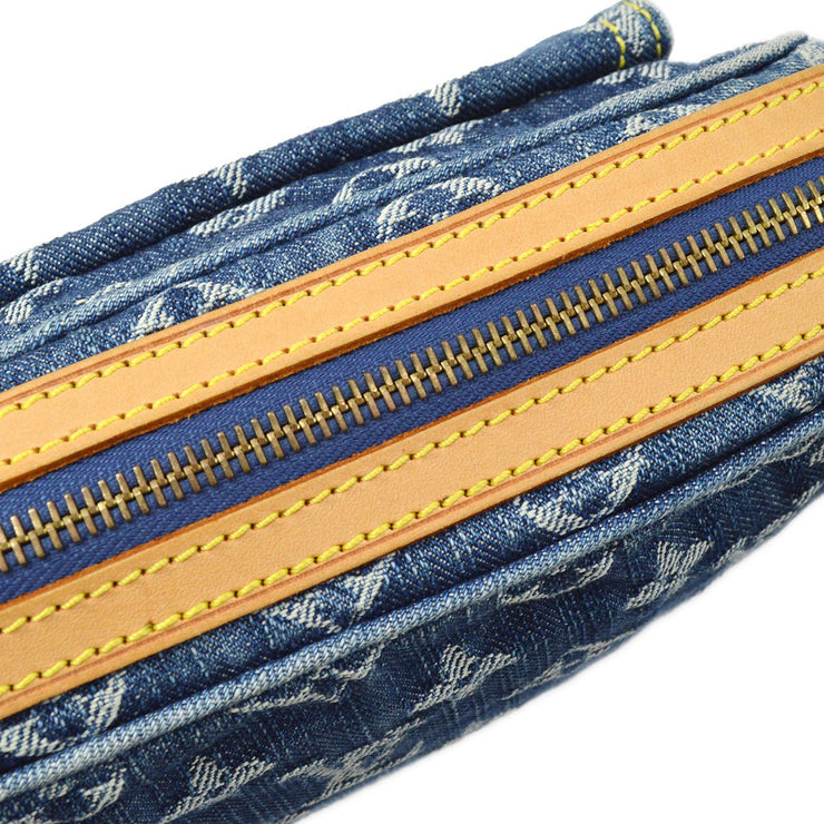 Blue Monogram Denim Zippy Wallet Gold Hardware, 2007