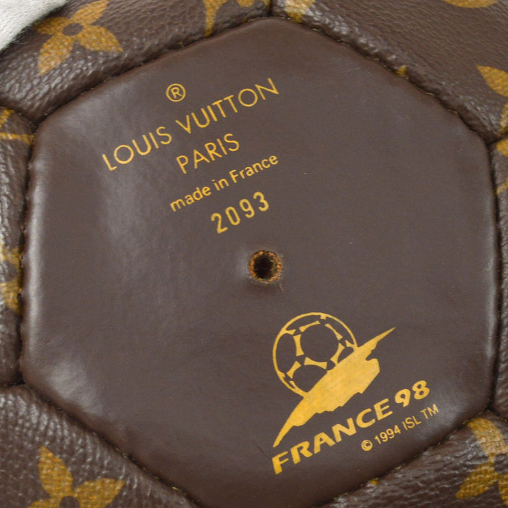Auth Louis Vuitton MONOGRAM WORLD CUP France 98 SOCCER BALL 1A200140n
