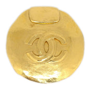 Chanel 1998 Medallion Brooch Pin Gold