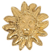 CHANEL 1986-1994 Lion Brooch Pin Gold