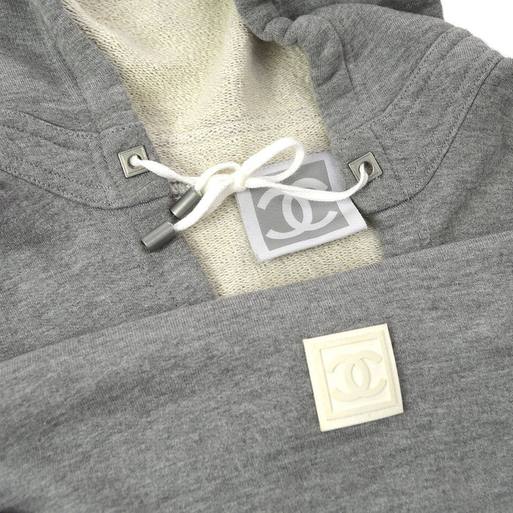 CHANEL 2005 logo-patch deconstructed sweatshirt #38
