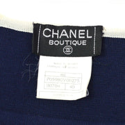 Chanel 1996 Navy Cotton Bodysuit＃40