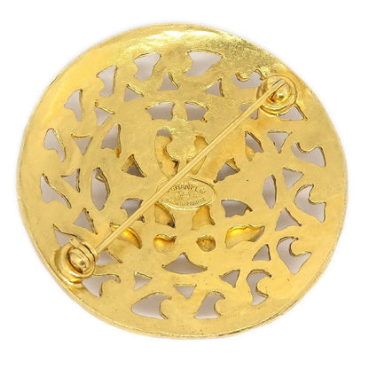 CHANEL Fretwork Paisley Brooch 95A