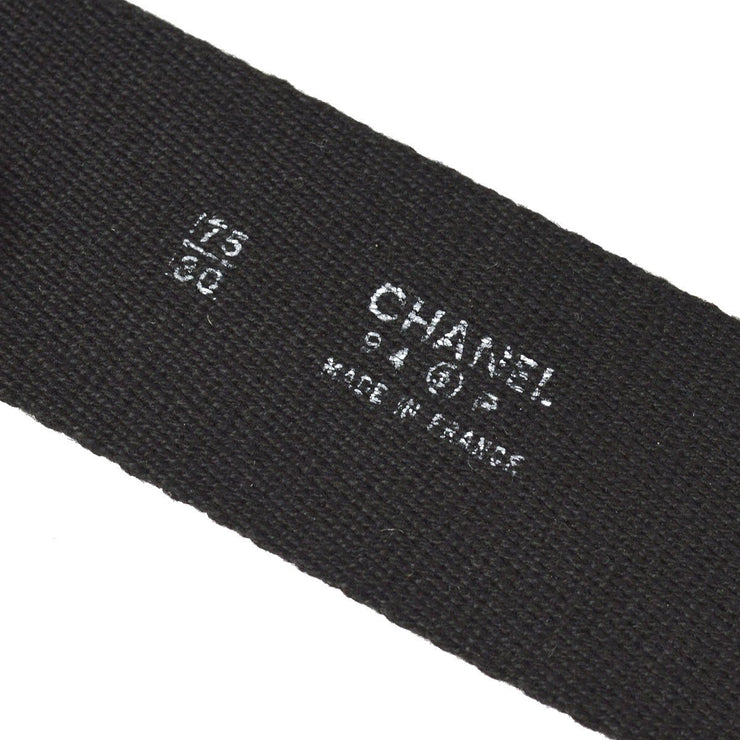 Chanel 1994 Black Gi Belt＃75