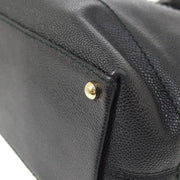 CHANEL 2001-2003 CC Handbag Black Caviar