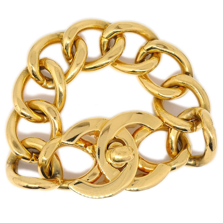 Chanel 1996 Turnlock Gold Chain Bracelet