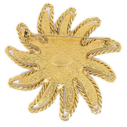 CHANEL 1994 Sun Brooch Pin Gold 94A