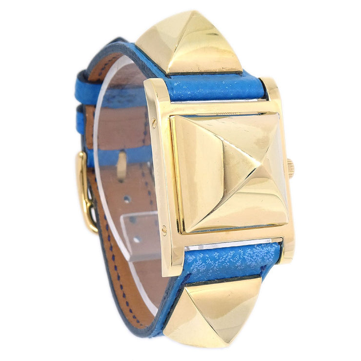 Hermes 1995 Medor Watch Courchevel Blue