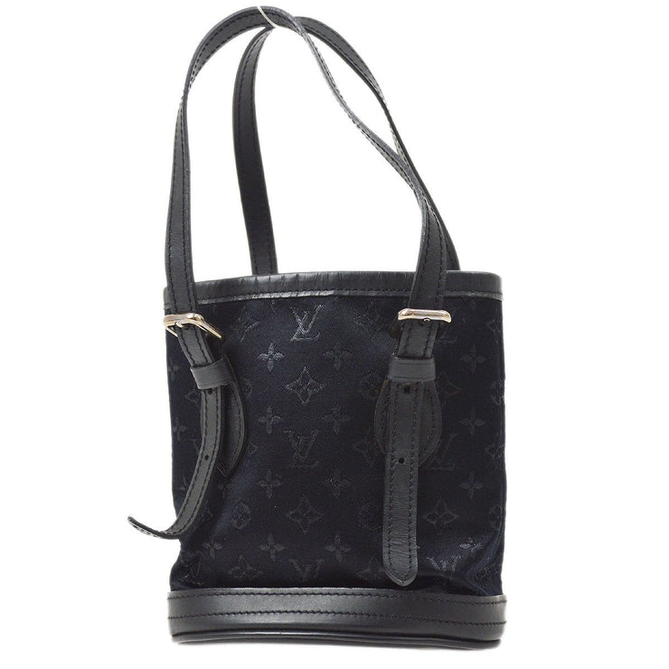 路易·威登（Louis Vuitton）2001小水桶黑色会标缎M92144