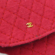 CHANEL 1990s Micro Bag Necklace Red Cotton