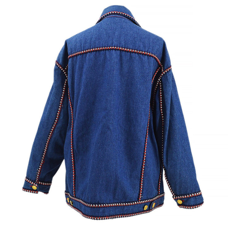CHANEL 1993 braided trim denim jacket