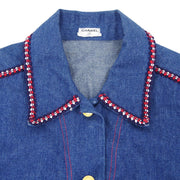 CHANEL 1993 braided trim denim jacket