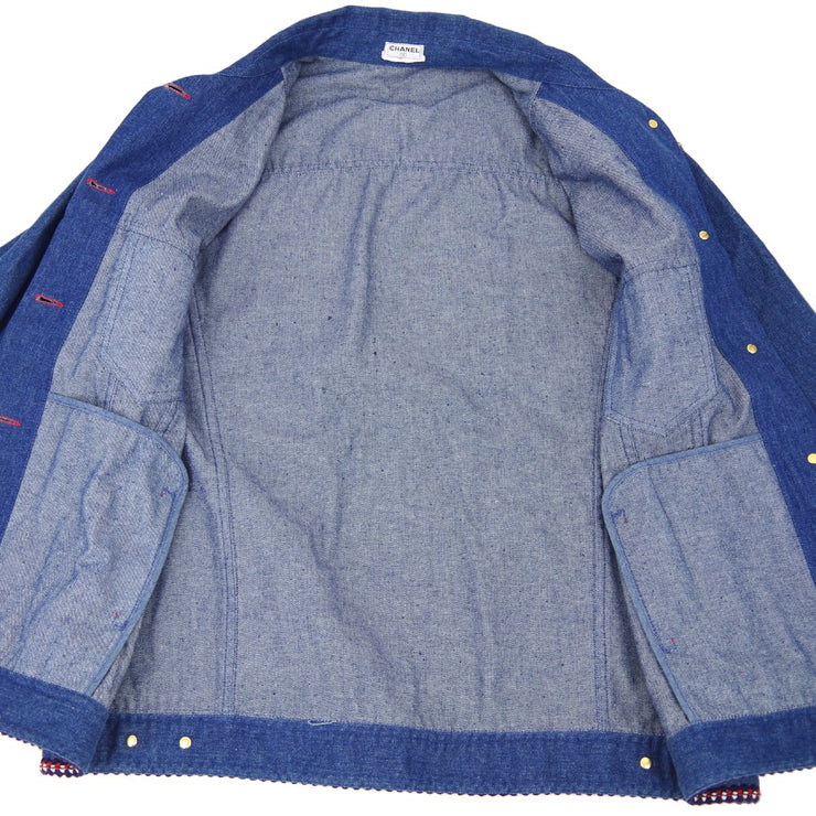 CHANEL 1993 braided trim denim jacket