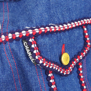 CHANEL 1993 braided trim denim jacket
