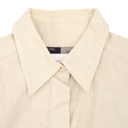 CHANEL 1999 Spring CC pinstripe shirt #40