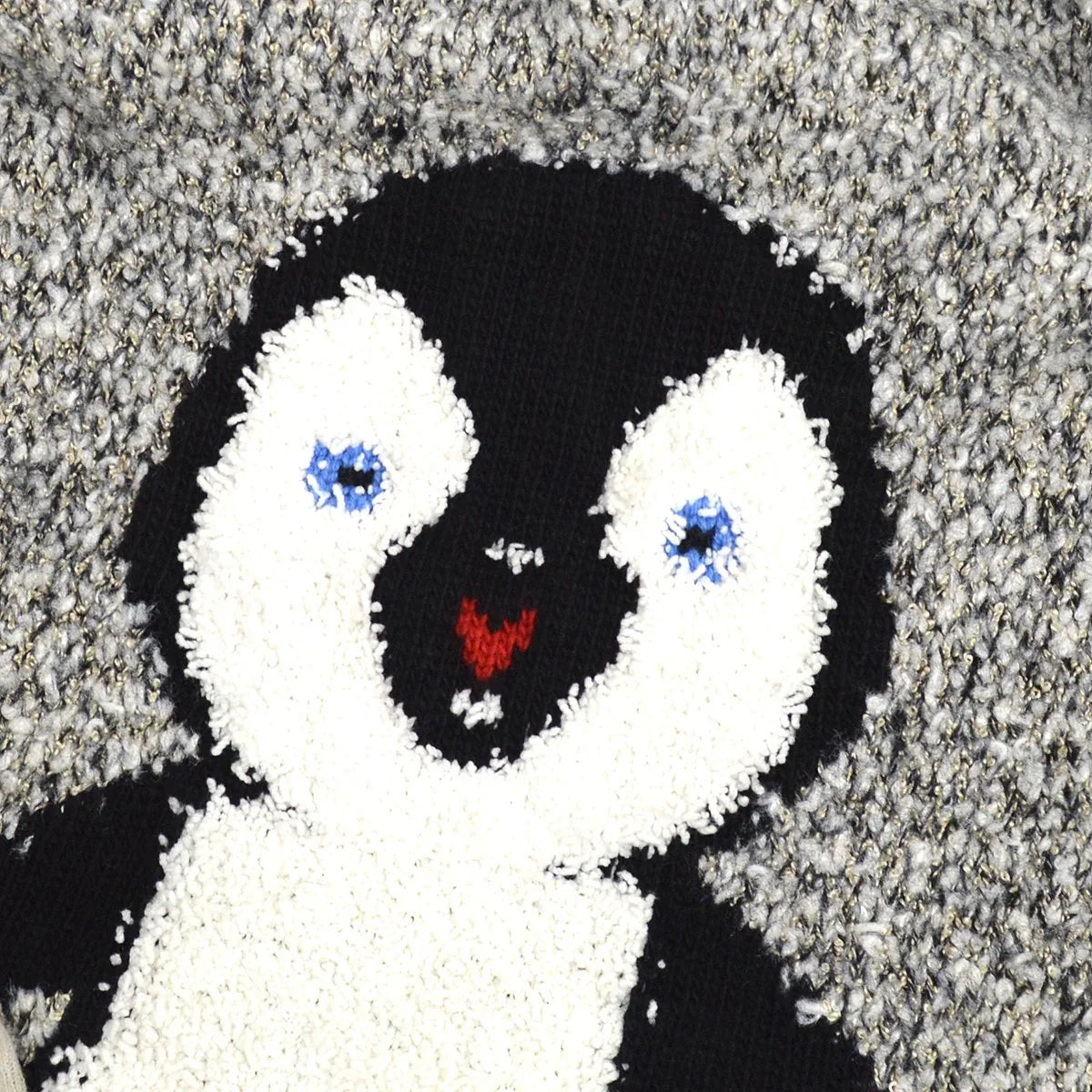 Chanel * 2007 CC penguin-motif knitted hoodie #42