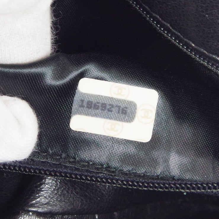 CHANEL 1989-1991 Black Velvet Camera Bag Mini