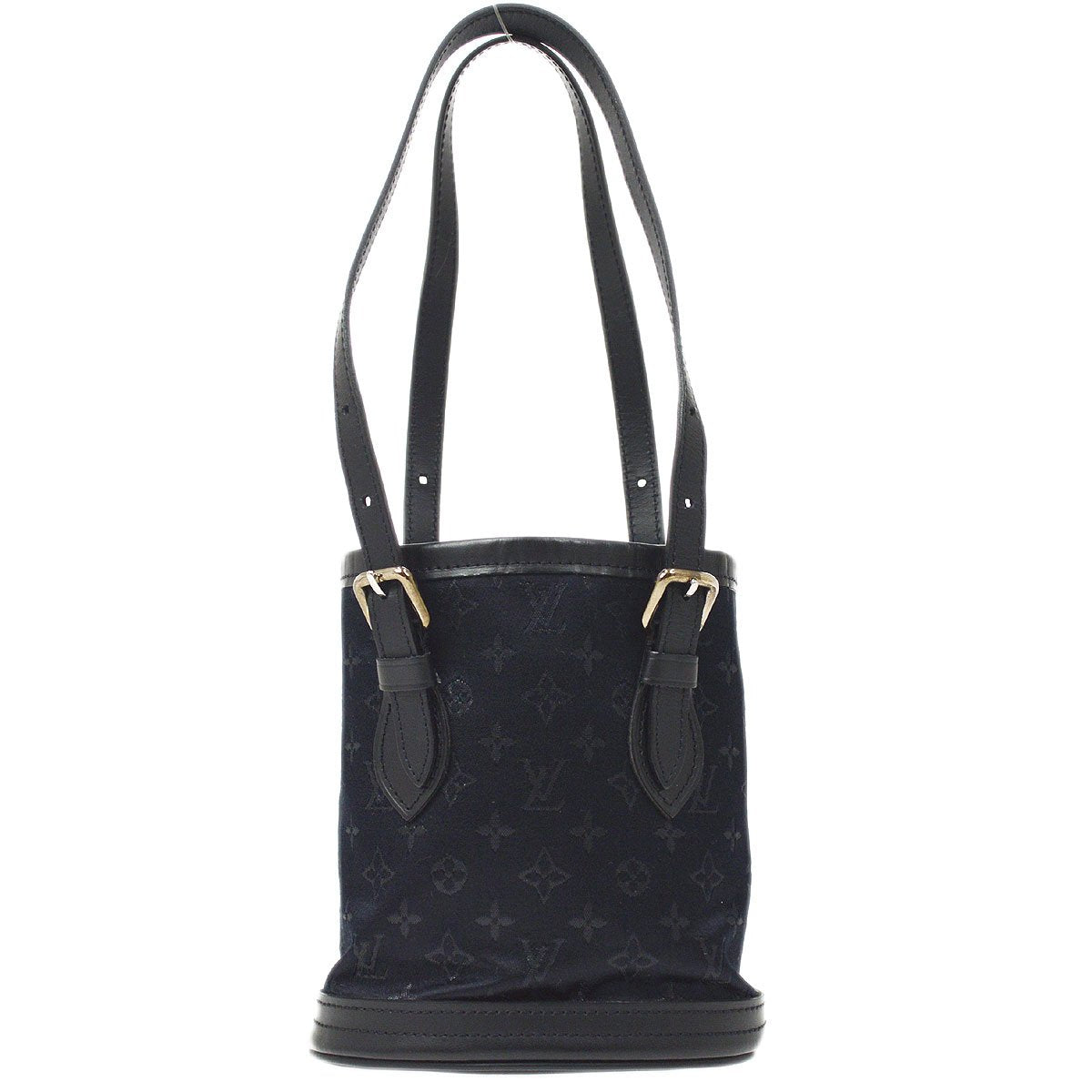 Louis Vuitton 2001 Monogram Satin Little Bucket Black M92144
