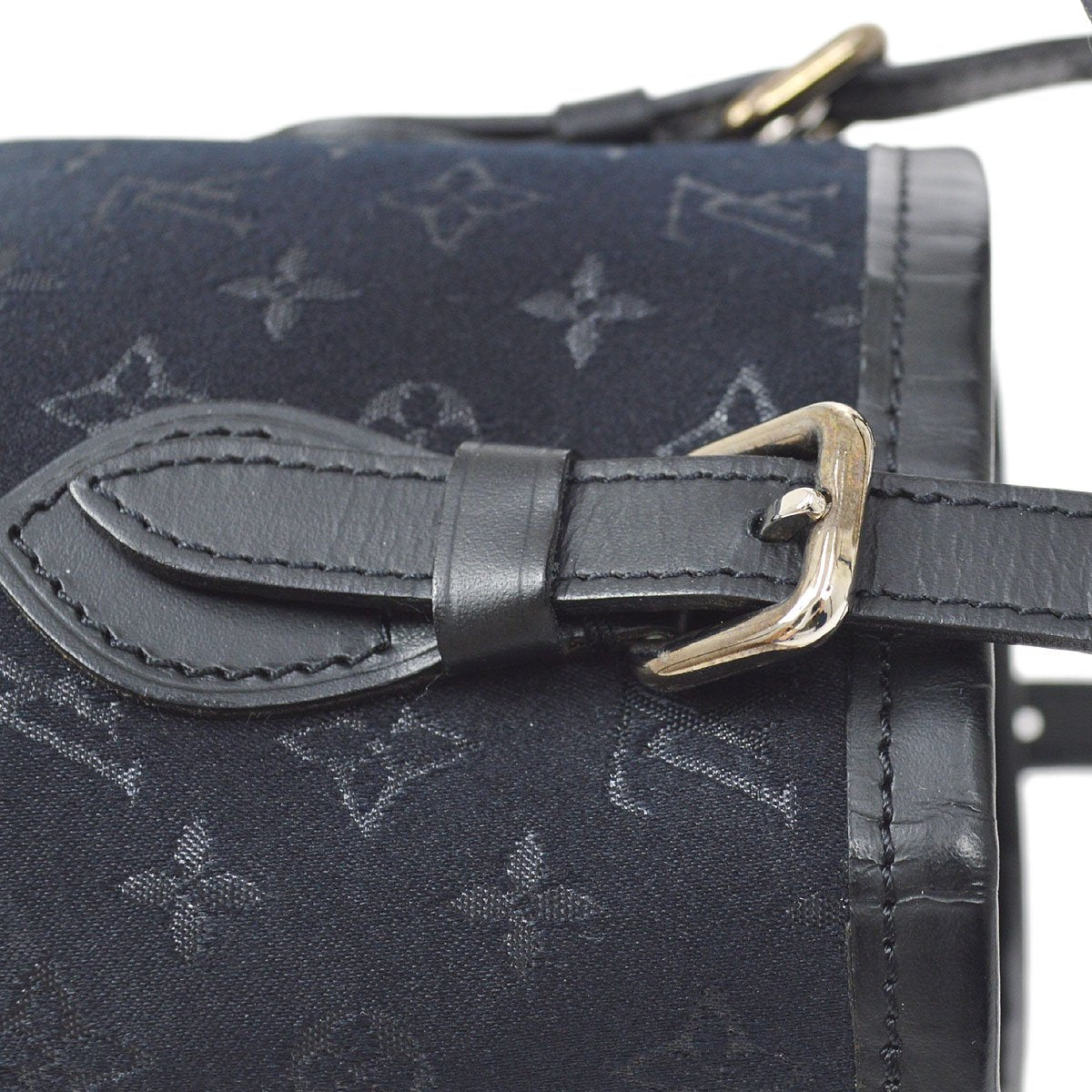 Louis Vuitton 2001 Monogram Satin Little Bucket Black M92144