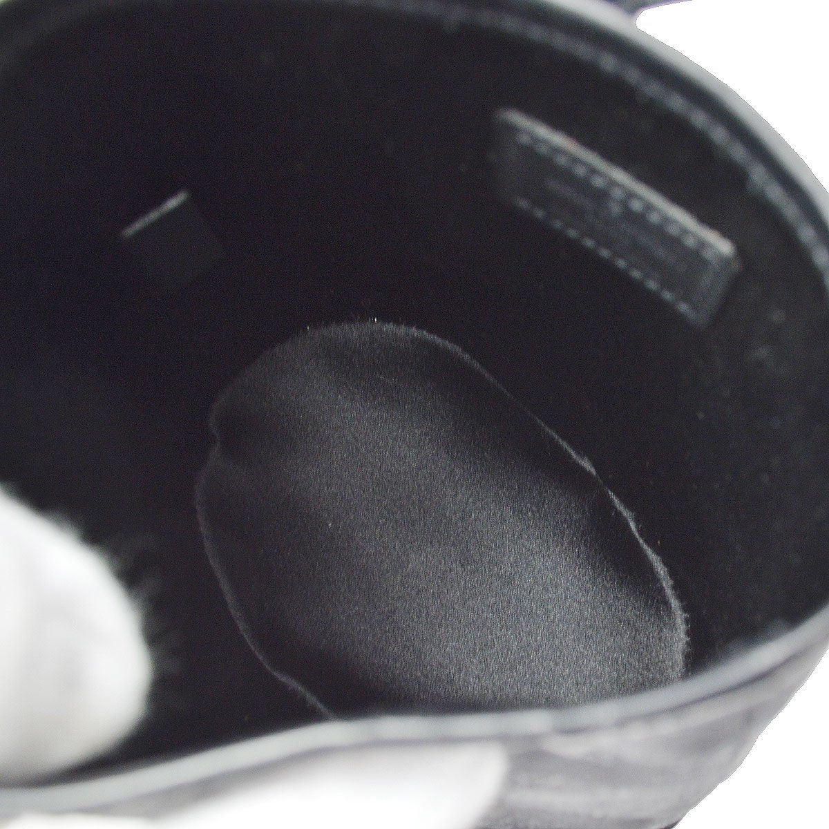 Louis Vuitton 2001 Monogram Satin Little Bucket Black M92144