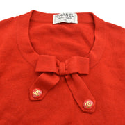 CHANEL Red Cashmere Sweater #36