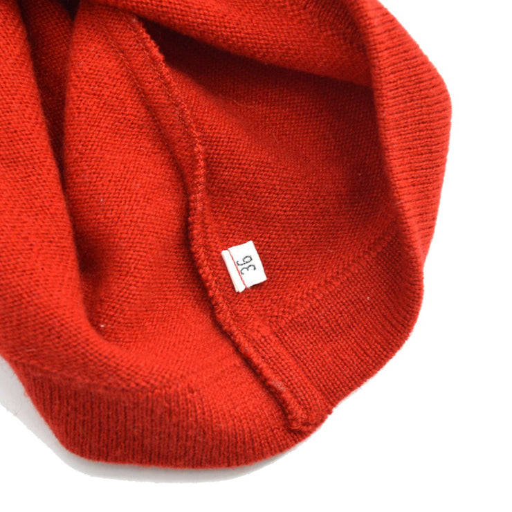 CHANEL Red Cashmere Sweater #36