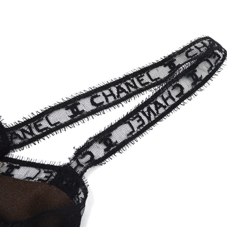 Chanel 1998 Fall logo-lettering lace top and cardigan set #38