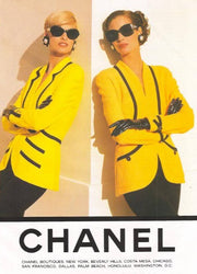 Chanel 1993对比修剪单按钮夹克＃42